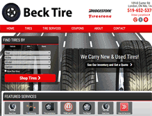 Tablet Screenshot of becktire.com